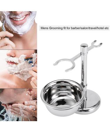2pcs Shaving Brush Kit for Men Stainless Steel Soap Bowl & Stand Holder | Premium Shaving Set for a Perfect Grooming Experience - Buy Online on GoSupps.com