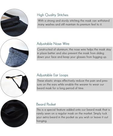 Men Large Beard Mask Face Mask for Bearded Men Reusable Face Mask With Room For Beard Washable Beard Mask for Men (Large Camouflage (Green)) - Buy Online on GoSupps.com