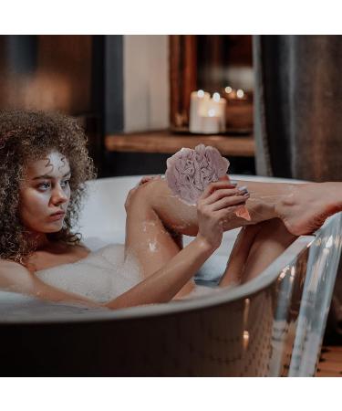 Lurrose Loofah Sponge 3pcs - Ice Cream Shape Bath Shower Pouf Set for Exfoliating and Cleaning - Buy Online on GoSupps.com