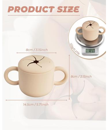DF DUALFERV Toddler Snack Cups | Baby Snack Containers - Beige - Buy Online on GoSupps.com
