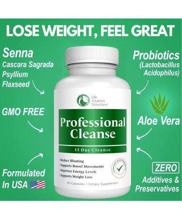 DR VITAMIN SOLUTIONS Professional Detox Cleanse and Thermogenic Fat Burner Bundle - 15 Day Cleanse for Weight Management Gut Health and Bloating Relief - 90 Caps - Buy Online on GoSupps.com