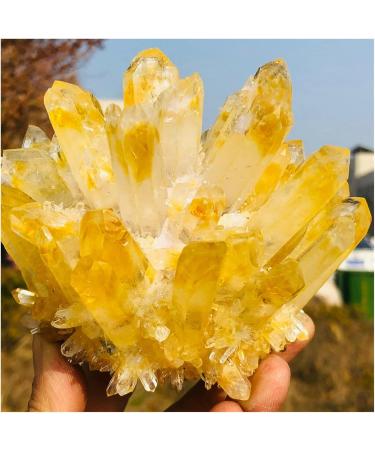 Crystal Cluster Rare New Yellow Phantom Quartz Crystal Cluster Specimen ningxiao (Size : 200-250g) - Buy Online on GoSupps.com
