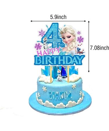 Cartoon Cake Toppers Happy Birthday Cake Topper 3 Number Cake Topper Cartoon Birthday Cake Topper Birthday Cake Topper Birthday Party (Blue 4) - Buy Online on GoSupps.com