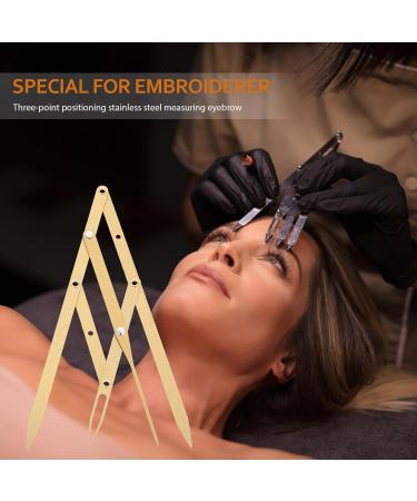 IMIKEYA Pied Coulisse Sourcils Dor Acier Inoxydable 3 Points de Positionnement Outil de Mesure des Sourcils Maquillage Professionnel Microblading Pr cision - Buy Online on GoSupps.com