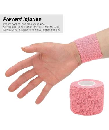 Self Adhesive Elastic Cohesive Bandage Rolls - Pink | Sports Wrist Ankle & Finger Care | International Shipping Available - Buy Online on GoSupps.com