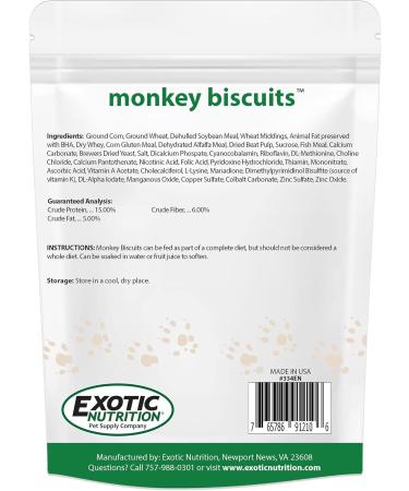 Exotic Nutrition Monkey Biscuit Food Standard Flavor 14 oz Bag Standard 14 oz. - Buy Online on GoSupps.com