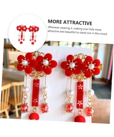 minkissy 2 Pairs Tassel Antique Style Hair Clip Weeding Hair Clasp Plum Hair Accessories Kimono Hair Decoration Tassel Hair Clip Kids Retro Hair Clips Hair Sticks Baby China Vintage Fabric - Buy Online on GoSupps.com