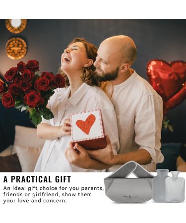 Heat Bottle 1.2L - 3 in 1 Rubber Heat Belt for Pain Relief | Ideal for Children Adults & Seniors - Gray - Buy Online on GoSupps.com