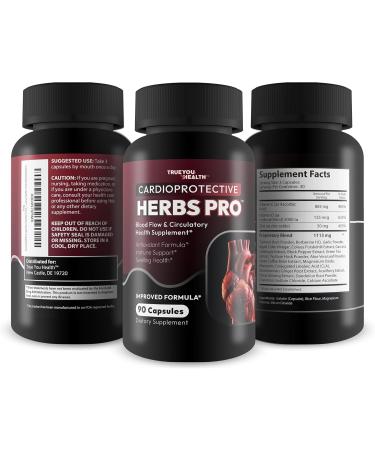Cardioprotective Herbs Pro - Our Best Blood Flow & Circulatory Health Supplement - Blood Circulation Supplements For Cardiovascular Health Advanced Blood Flow Herbal Circulation Supplements for Men &W - Buy Online on GoSupps.com