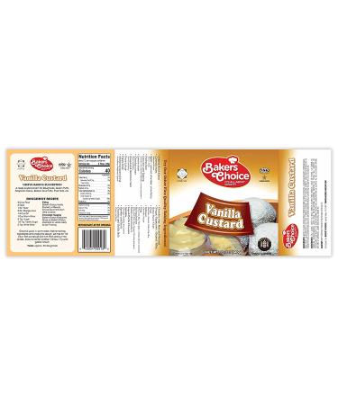 Vanilla Custard Cream Pastry Filling 12 oz. - Perfect Cake Donut and Dessert Topping - Ideal Baking Ingredient for Cakes and Ice Cream - Dairy Kosher by Bakers Choice - Buy Online on GoSupps.com