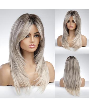 Buy Honybia Long Blond Brown Wig | Medium Length Smooth Synthetic Heat-Resistant Wig for Women | Perfect for Cosplay Carnival & Theme Parties - Buy Online on GoSupps.com