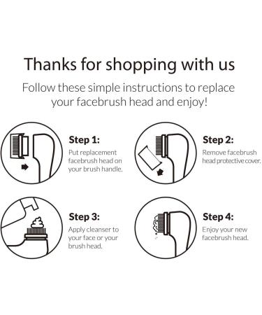 Rotating Facial Cleansing Brush Set - 8 Pieces Spin Brush for Clarisonic Replacements - Face Scrubber for Women and Men - Buy Online on GoSupps.com