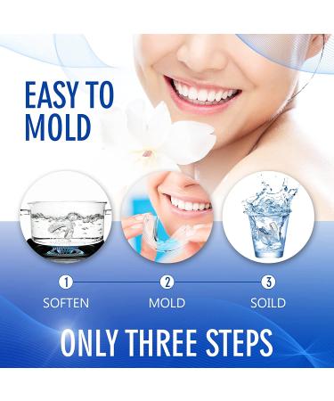 Bruxism Mouth Guard for Grinding Teeth - Set of 8 Transparent Guards in 2 Sizes for Light and Heavy Grinding - Custom Mold for Comfortable Clenching at Night - Buy Online on GoSupps.com