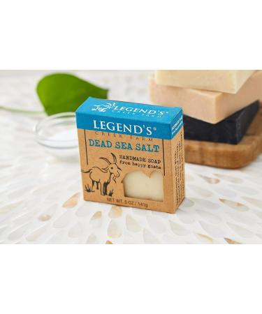 Legend's Creek Farm Handmade Goat Milk Soap Bar - Moisturizing Cleanser for Hands and Body - Gentle and Nourishing - Dead Sea Salt Infused - 5oz Bar - Made in USA - Buy Online on GoSupps.com