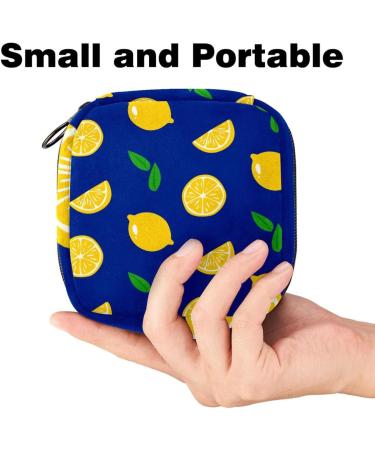 Buy Optimized Menstrual Bags - Stylish Storage for Women s Essentials | Portable Pillows & Zipper Bags - Blue Lemon Pattern - Perfect for First Periods - Buy Online on GoSupps.com