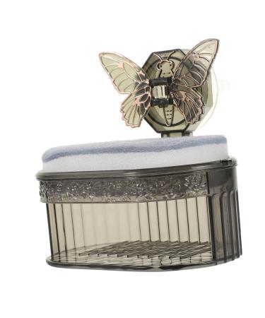 Ciieeo Bathroom Supply Sponge Draining Holder Sink Pc Soap Grey 13.9X13.4X8.5CM