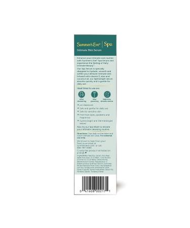 Summer's Eve Spa Daily Intimate Beauty Luxurious Skin Serum 1oz - Fragrance-Free Women's Hydrating Serum - Buy Online on GoSupps.com
