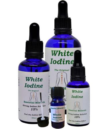 50ml 15% White Iodine Solution - Max Strength Decolourised Clear Solution natural 50 ml (Pack of 1) - Buy Online on GoSupps.com