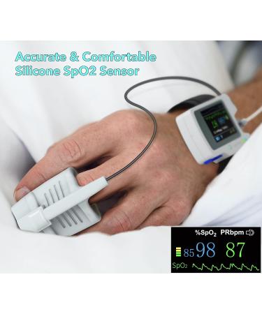 EMAY SleepO2 Pro - Wrist Pulse Oximeter for Overnight Blood Oxygen & Flow Tracking | Get Detailed ODI & AHI Data Report with PC Software | Ideal for Monitoring Sleep Apnea - Buy Online on GoSupps.com
