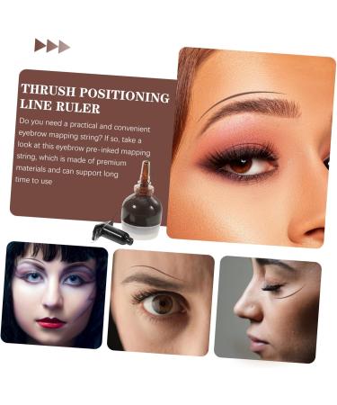 Healeved String Pre- Linem Mapping M Brow Line Drawing Ruler Positioning Women Makeup Eyebrow Measurement Tool 6.5x2.6cm Brown - Buy Online on GoSupps.com