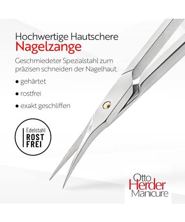 Otto Herder High-Quality Stainless Steel Calvation Scissors - 9cm Rust-Free Nail Skin Removal with Golden Screw - Buy Online on GoSupps.com