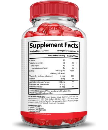 Justified Laboratories (2 Pack) Vital Pump XL Performance Gummies 1000MG Advanced Formula Vital PumpXL Formulated with Beet Juice ACV Pomegranate Beet Powder B12 Vegan Non GMO 120 Gummys - Buy Online on GoSupps.com