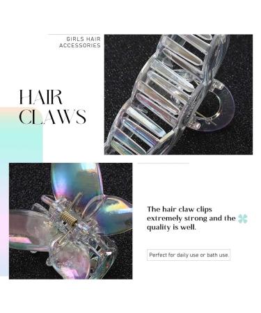 Sparkly Acrylic Butterfly Hair Claw Clips for Women - Pack of 2 | Non-slip Hair Accessories for Thick Hair - Buy Online on GoSupps.com