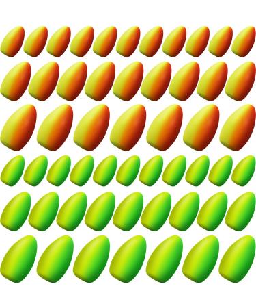 Skylety 60 Pieces Foam Floats Bullet Fishing Foam Snell Floats Fishing Rig Floats Spinner Rig Floats Pompano Rigs Floats Oval Fly Fishing Strike Indicators for Trout Catfish Walleye Yellow Green, Red Yellow - Buy Online on GoSupps.com