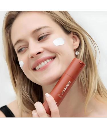 Sunbaked Glaze Anti-Aging Mineral Sunscreen SPF 40+ | Moisturizing Zinc Oxide Lotion with Squalene & Hyaluronic Acid | UV Defense & HEV Protection | 1.7 Oz - Buy Online on GoSupps.com