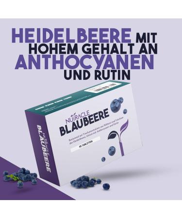Nutracle Blueberry 600mg | 45 Tablets for Microcirculation Eye Health & Detox | High Dose Anthocyanins & Rutin - Buy Online on GoSupps.com