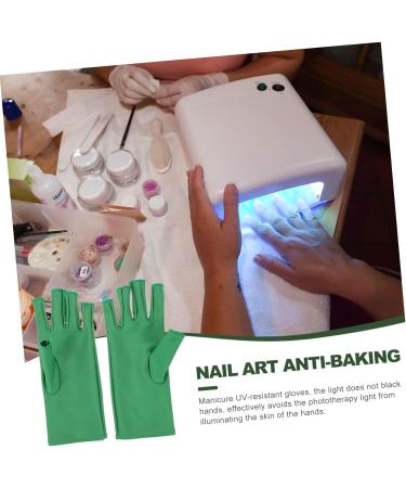 Healeved 3 Pairs Nail Gloves Manicure Tools Elastic Spandex Mittens - Buy Online on GoSupps.com