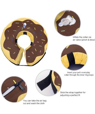 Ducomi Inflatable Hinges for Dogs & Cats - XS Brown Donuts for Surgery Recovery | Prevent Scratches & Bites | Enhanced Comfort & Visibility - Buy Online on GoSupps.com