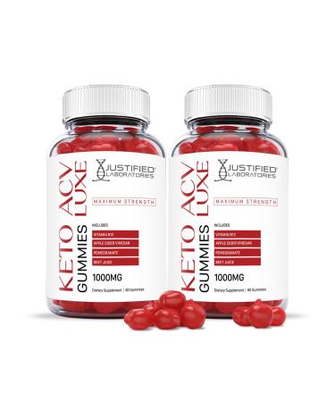Justified Laboratories Luxe Keto ACV Gummies 1000MG with Pomegranate Juice Beet Root B12 60 Gummys (120 Count) 120.0 Servings (Pack of 1)