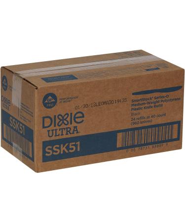 Dixie Ultra SmartStock by GP PRO Series-O Plastic Utensil Refills Knives Black 40 Knives Per Refill Case Of 24 Refills 960 CT Knife - Buy Online on GoSupps.com