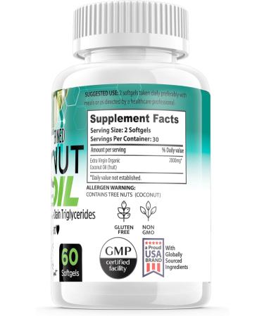 FORTE NATURALS Coconut Oil C8 MCT for Memory Focus Brain Supplement Cold Pressed Unrefined C8 C10 MCT Oil Capsules Keto Pills Ketosis Coconut Oil softgels 1000mg Ketogenic Fuel Gut Health for Women - Buy Online on GoSupps.com