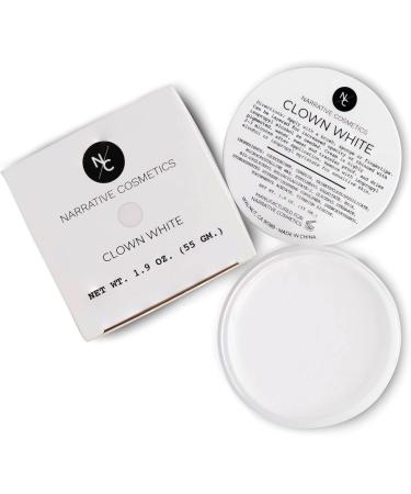 Narrative Cosmetics Quick Drying Clown White Cream Makeup for Face Painting SFX Halloween Film and Theater - 1.9oz (55gm) - Buy Online on GoSupps.com
