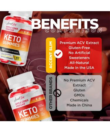 Accent Slim Keto ACV Gummies - Apple Cider Vinegar Wellness Support for 30 Days - Buy Online on GoSupps.com