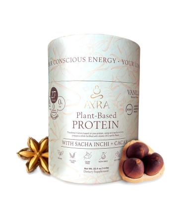 AYRA Plant-Based Natural Vanilla Flavor Protein with Sacha Inchi + Cacay | 27g Protein| 0g Sugar| 0g sweeteners| 0% Fat| Gluten Free| Dairy Free| Non-GMO| Soy Free| Vitamin B12| 1.4 LBS ((22.4oz))