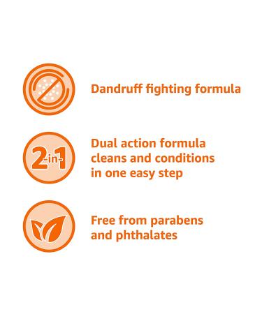 Amazon Basics 2-in-1 Dandruff Shampoo & Conditioner for Men - Smooth Spice Scent, 14.2 Fl Oz - Buy Online on GoSupps.com