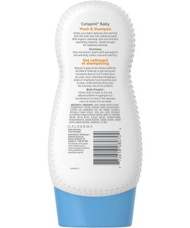 Cetaphil Baby Wash and Shampoo With Organic Calendula - Tear Free - Paraben Colourant and Mineral Oil Free - 230ml 230 ml (Pack of 1) Wash & Shampoo - Buy Online on GoSupps.com