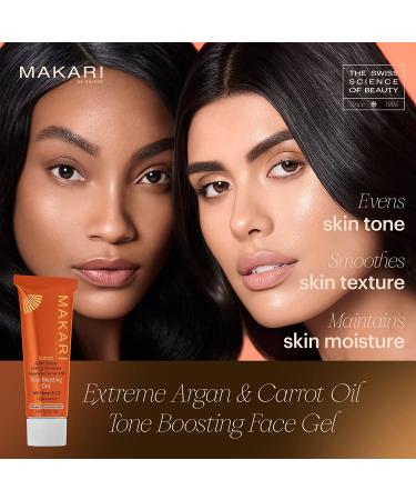 Buy Makari Extreme Argan & Carrot Oil Face Gel | Anti-Aging Even Skin Tone & Acne Treatment | 1 oz Organic Gel for Sun Spots & Wrinkles - Buy Online on GoSupps.com