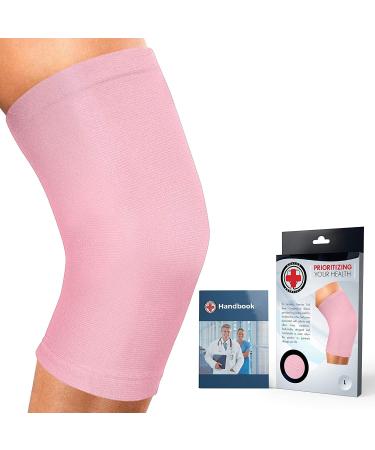 Doctor Developed Knee Brace/Knee Support/Knee Compression Sleeve  single  & Doctor Written Handbook -guaranteed relief for Arthritis  Tendonitis  Injury  (Black/Pink) (Pink  6X-Large (Pack of 1)) Pink 6X-Large (Pack of 1...