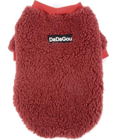 Zunea Red Winter Coat for Small Dogs | Fleece Warm Dog Sweater & Jacket for Chihuahua Cats & Puppies - XL Size (1 Pack) - Buy Online on GoSupps.com
