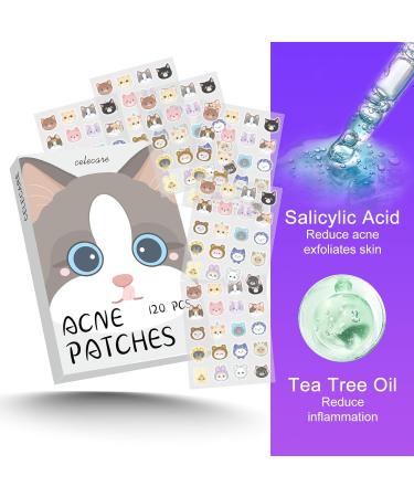 Buy Cute Cat Pimple Patches | 120 Hydrocolloid Acne Dots with Salicylic Acid & Tea Tree - 20 Colors Available | Fast International Shipping - Buy Online on GoSupps.com