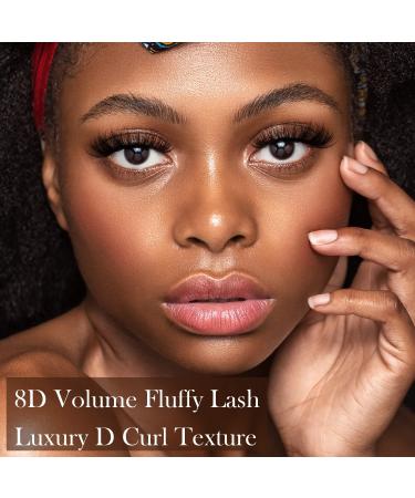 Kiromiro Fluffy 20mm Dramatic False Eyelashes - Faux Mink Cat Eye D Curl Lash Extension Pack - Buy Online on GoSupps.com