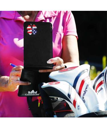 CRAFTSMAN GOLF USA Leather Scorecard & Yardage Book Holder - Customizable with Personalized Stitching | US Clover Design - Buy Online on GoSupps.com