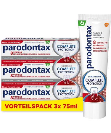 Parodontax Complete Protection Whitening Toothpaste 3x 75ml toothpaste for gum problems - Buy Online on GoSupps.com
