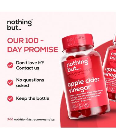 Apple Cider Vinegar Gummies with The Mother - Gut Health Support for Digestion & Weight Management | 60 Keto-Friendly Vegan ACV Gummies - Buy Online on GoSupps.com