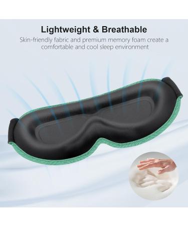 Buy Gritin 100% Light Blocking Sleep Mask - Ergonomic 3D Design Ultra Soft & Comfortable - Perfect for Men & Women - Ideal Eyelash-Friendly Sleeping Glasses in Cyan - Buy Online on GoSupps.com