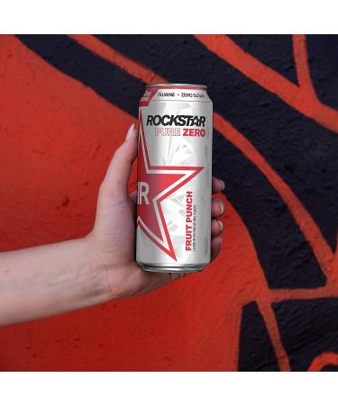 Rockstar Pure Zero Fruit Punch Energy Drink 16oz Cans (12 Pack) - 0 Sugar, Caffeine, Taurine | Packaging May Vary - Buy Online on GoSupps.com